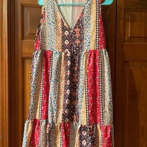 Cute, mixed print dress NWOT